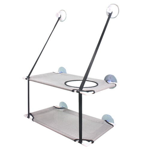 Cat Window Hammock with Double Layers & Strong Suction Cups 10KG Capacity 1