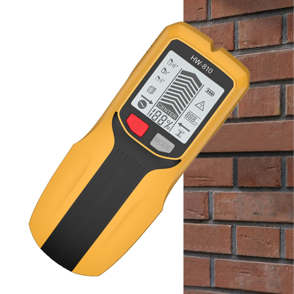 Stud Finders Handheld Multifunctional Wood Stud Finder With Lcd Display, Yellow, For Renovation Framing And Drywall 9382693959492