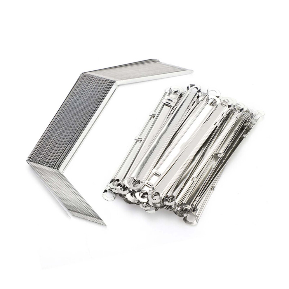 Metal File Fasteners 50Pcs A4 Binder Clips With 2-Hole Prongs Iron 80Mm Pitch 4631379768770