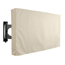 Outdoor TV Cover 55 Inch Waterproof Weatherproof Oxford Fabric Universal Mount Beige 40x42 Inch