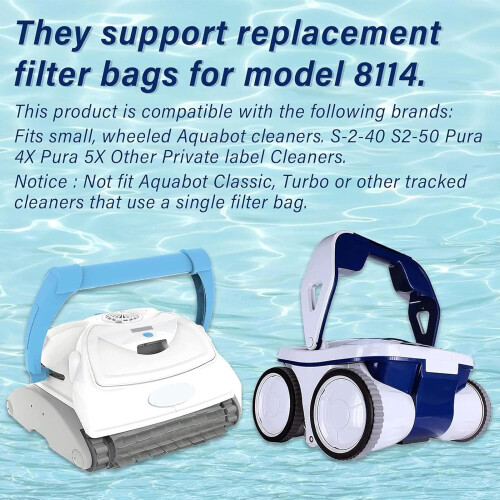 Reusable Pool Cleaner Bag with Fine Mesh, Replacement Pool Vacuum Filter Bag for Debris 2