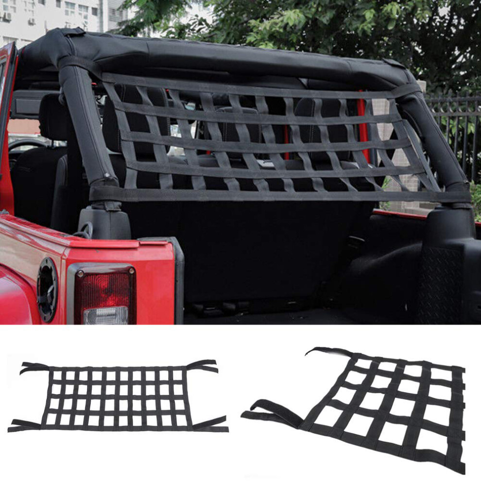 Rear Top Cargo Net For Jeep Wrangler Jk 2007-2018 Car Roof Hammock 157X54cm 9441383395405