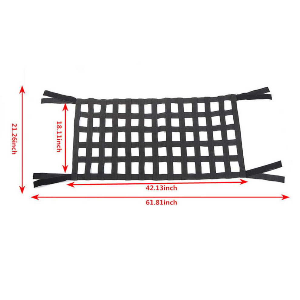 Rear Cargo Net For Jeep Wrangler Jk 2007-2018 Car Roof Bed Hammock 157X54cm 7691373928218
