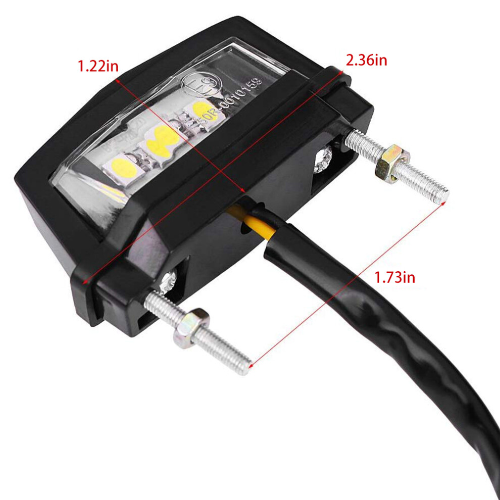 Motorcycle License Plate Mini 12V Led - Easy Install Clear Illumination Light 7901373929314
