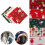 Weihnachts-Baumwoll-Patchwork-Stoff 20x25 cm 40g 1