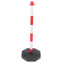 Reflective Red and White Traffic Delineator Post Elasticity Flexible Impact Absorption Parking Stop Garage Barrier