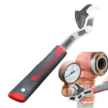 Adjustable thin wrench, durable wrench, ergonomic antislip grip with wide jaw opening for secure hold, allpurpose tool for home repairs, 12 inches.