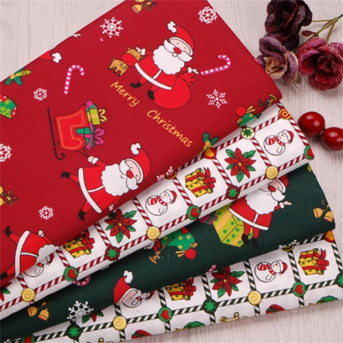 Weihnachts-Baumwoll-Patchwork-Stoff 20x25 cm 40g 2