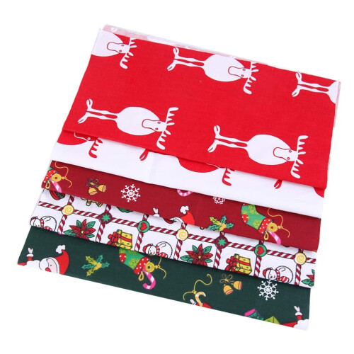 Weihnachts-Baumwoll-Patchwork-Stoff 20x25 cm 40g 1