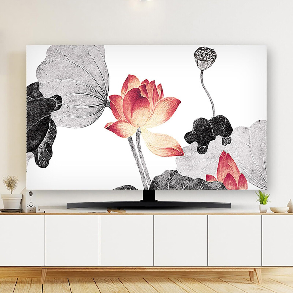 Tv Covers Chinese Style Landscape Elastic Fabric Dust Cover For Wall Mounted Tvs 4750 Inch Color12 9189345379369