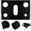 , adjustable 5hole antioil pad for  kitchen (black) 3