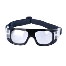 Resistance football protective goggles, football goggles, basketball goggles, adjustable headband glossy black