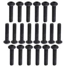 M5 x 25mm Carbon Steel Hex Socket Head Cap Screws Furniture Screws Black Pack of 20