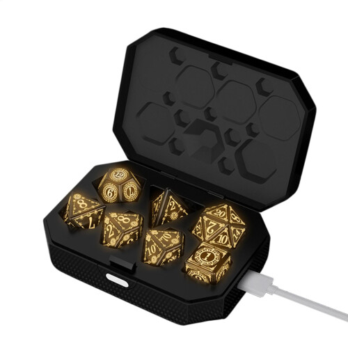 Lighted Dice Set, 25mAh Luminous Dice, Polyhedral Dice Set, Table Games