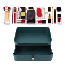 Caja de cosméticos de mostrador verde de gran capacidad