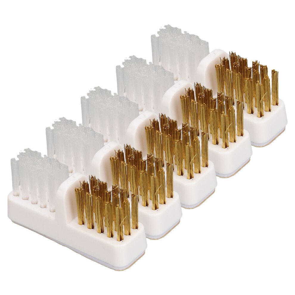 5pcs Portable Nail Drill Bit Cleaner Dual Bristle Material Easy to Use