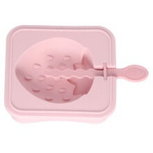 Kitchen Silicone Ice Cream Molds Reusable Stackable Strawberry with Lid