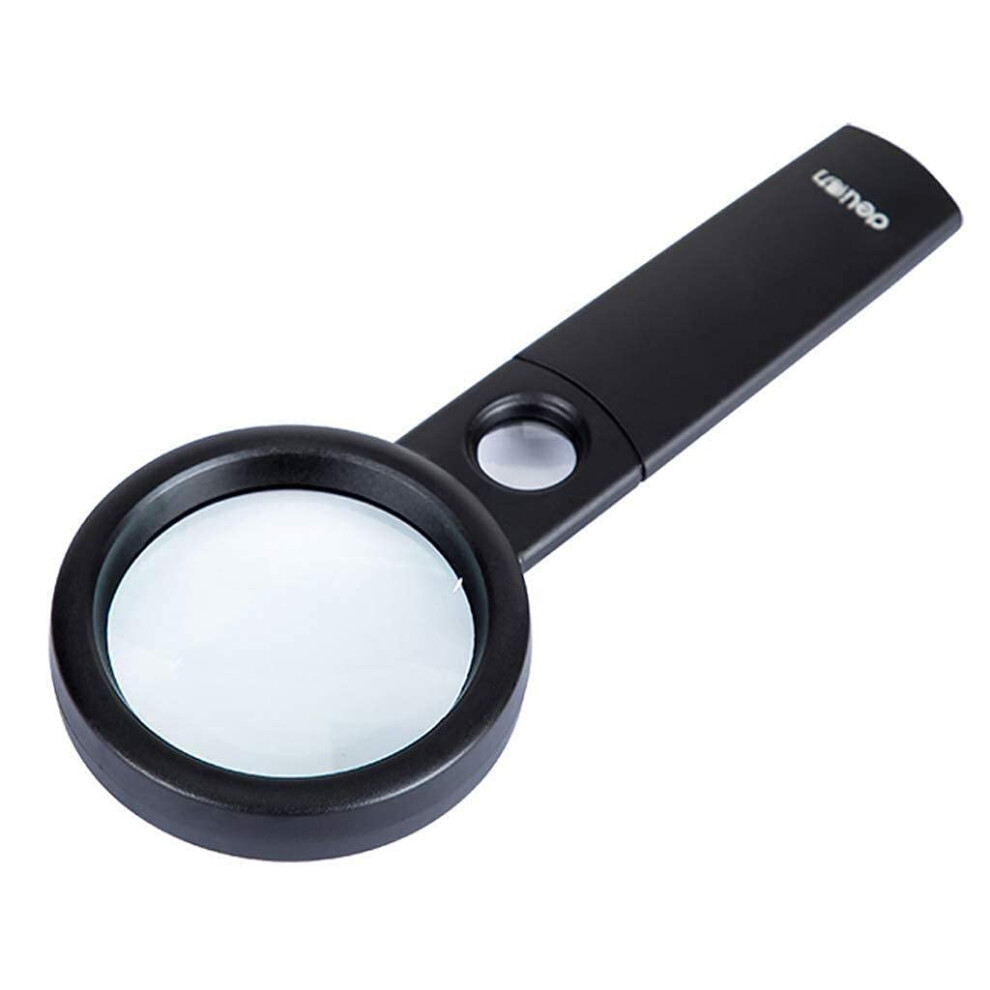 Boutique Magnifying Glass 2.5X with 6X Auxiliary Mirror for Reading, 165 mm