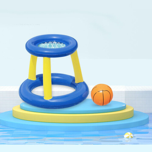 Inflatable Pool Volleyball Set with Net, Safe Durable PVC, Portable 2