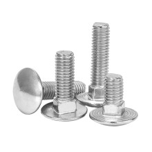 10 pieces/lot M8 M10 M12 30150mm length castle bolt 304 stainless steel round head square neck bolt (80mm x 10pcs, M10) 80mm x 10pcs M10