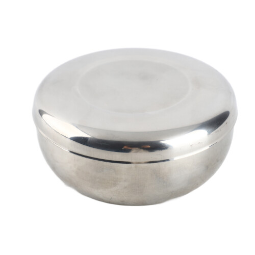 Reisschüssel aus Edelstahl mit Deckel,