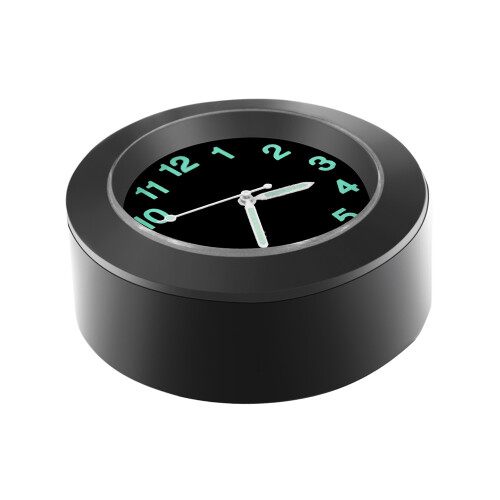 22-25mm Waterproof Aluminum Handlebar Clock, Black or Silver