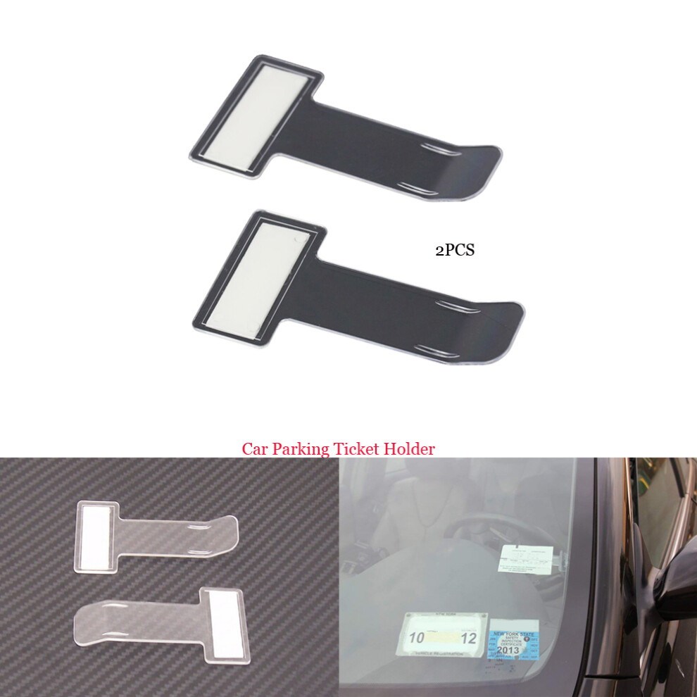 Clear Car Parking Ticket Holder Clip 75Mm X 40Mm Plastic 8731373941967