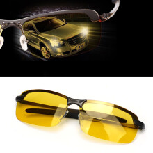 Premium Nachtsicht-Fahrbrille, Polarisierend, UV400, Schwarzes Metall- und Kunststoffgestell