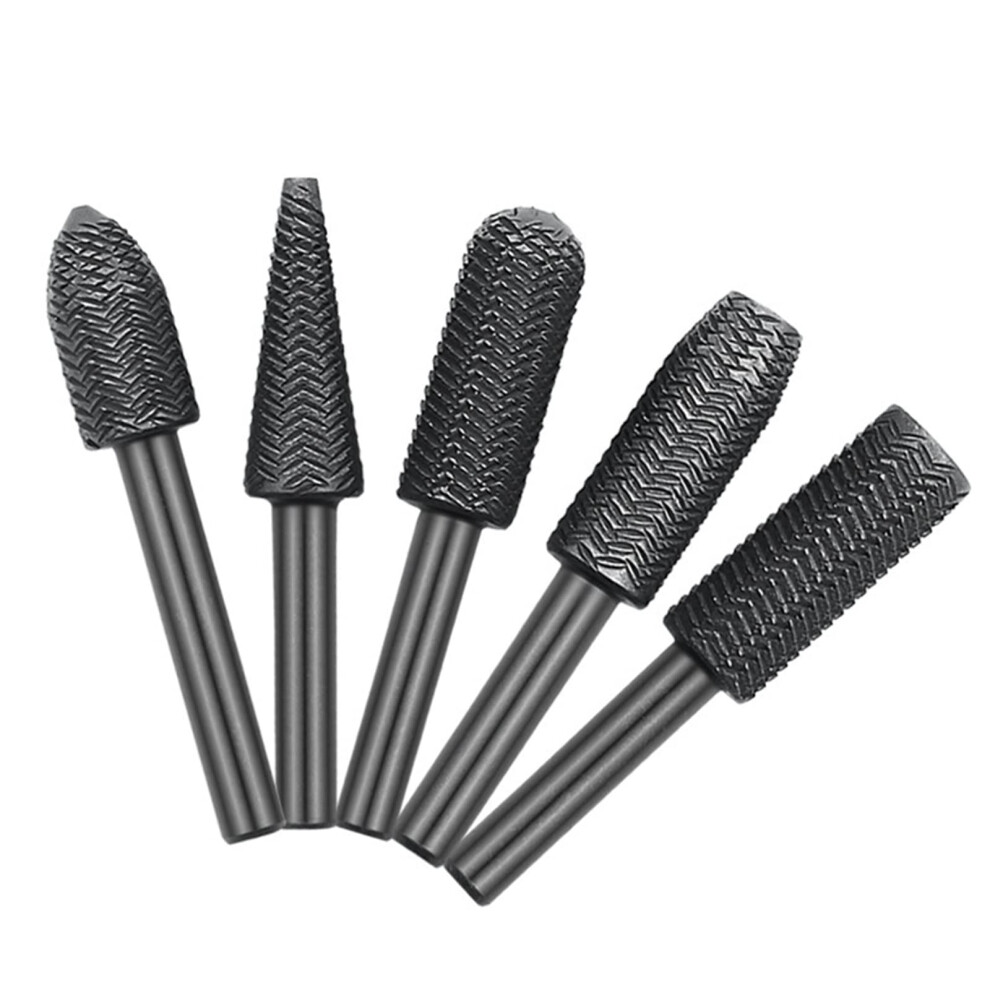 5 Pieces Of Woodworking Spiral Drill Bits, Wood Carving File, Rasp, Drill Bit, Power Tools, Woodworking, Rasp, Rotary, Embossed 9382693795847