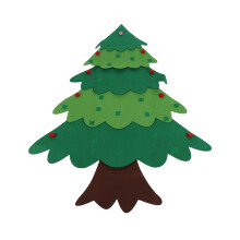 3ft DIY Felt Xmas Tree with Ornaments & String Light Kids Activity