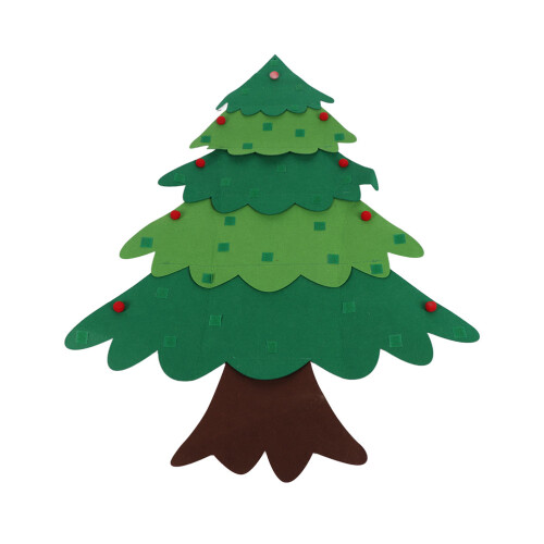 3ft DIY Felt Xmas Tree with Ornaments & String Light Kids Activity