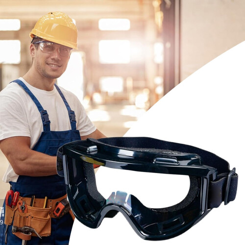 Safety Glasses, Adjustable Lightweight Goggles, Clear Dustproof ScratchResistant for Cycling 1