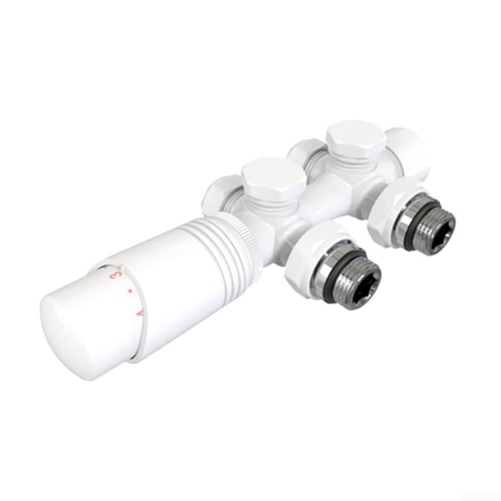 Adjustable Temperature Brass Thermostat Valve For Efficient Heating Solutions (White) 9347817130027