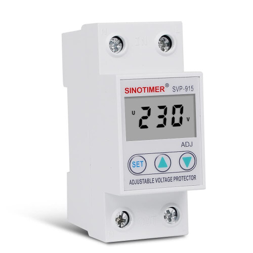 AC230V Single Phase LCD Digital Adjustable Voltage Protector Auto Reconnect Surge Protection Voltage Relay (40A/63A/80A) 1