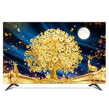 TV Cover 70Inch WallHanging Desktop Curved Screen Soft Fabric Sun Protection Monitor Protector Color: K
