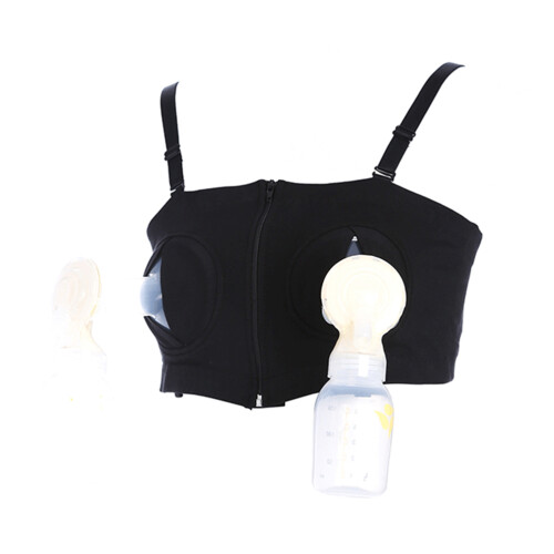 Cotton Hands-Free Double Pumping Nursing Bra, Adjustable Fit, No Padding 2