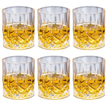 Beer Pint Glasses 6Pack 200ml Clear Glass Garden Bar And Home Use Old Fashioned Style Tankard Glasses