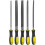 5 pieces file handle 4.25, round and rectangular hole, ergonomic handles for 6metal files. 4