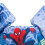 Kids Swim Float Sleeve Vest Blue Spider Polyester PVC, 177g 3