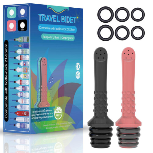 (1 black 1 pink, Spare lap) 2 portable bidets