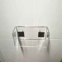 Dispensatore per mascherine e guanti in acrilico antipolvere, da parete, 19x7,5x9,5 cm