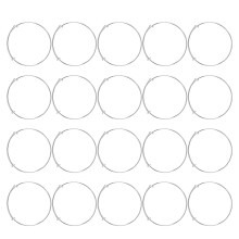 20 Stück Edelstahl Silber Erweiterbarer Armreif DIY Einstellbares Bastel-Schmuck