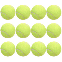 12er Pack Tennisbälle, 63 mm, Gummi, 12 Stück, Verschiedene Farben