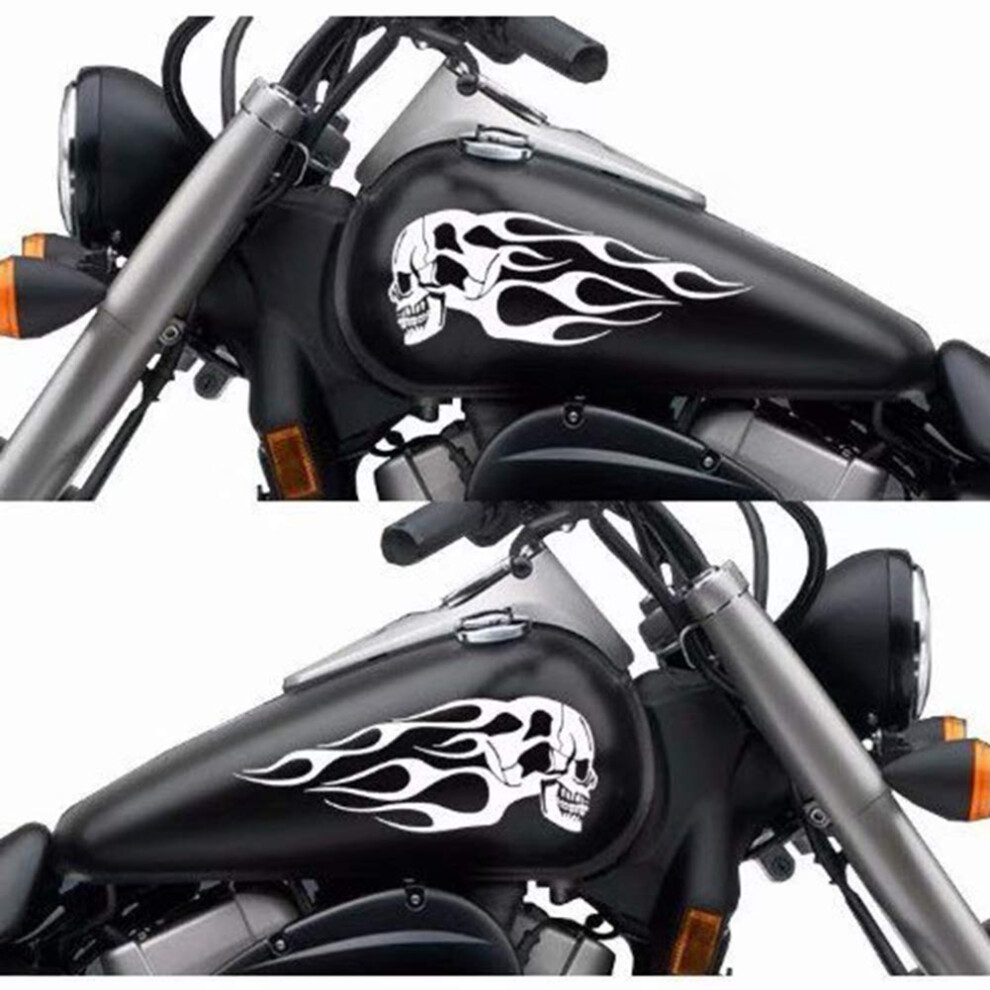 Universal Motorcycle Gas Tank Flames Decal Sticker 13.5"X5" 8781382138223