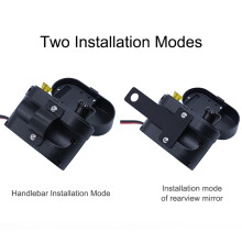 12V/24V Motorcycle Lighter Socket with Dual USB Charging & Voltage/Time Display