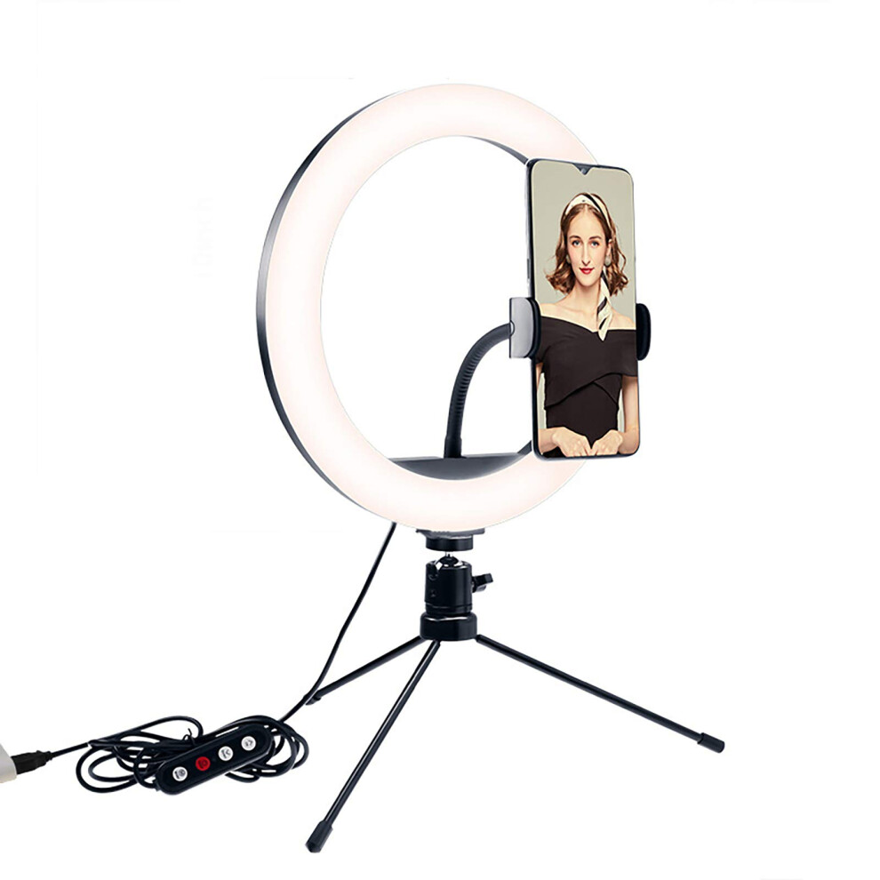 10In Selfie Ring With Tripod, Dimmable For Live Stream Makeup Youtube Light 9347817131581