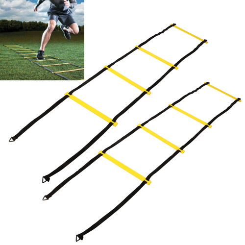 2 STÜCKE Agility-Trainingsleiter PP und Nylon mit 2