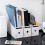 Versatile Document Manager For Portable Office Organizer, Unique Marble Pattern With Water-Resistant Glossy Finish, Convenient Front And Back Finger 6