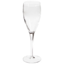 Set of 6 Italian Crystal Champagne Flutes, Ultra Clear Lead Glass, Made in Italy