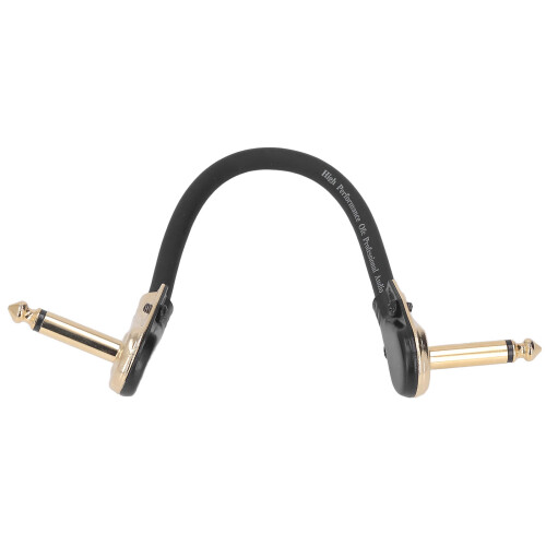 Guitar Patch Cable 5.9in Right Angle Flat End Noise Reduction Effect Pedal Cord 1